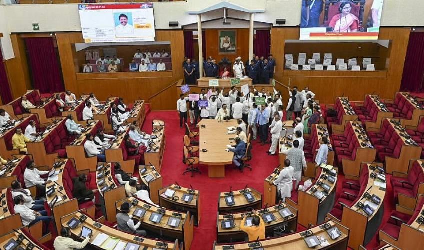Odisha News:Assembly-Uproar-SCB-Fire-Tragedy-Halts-House-Proceedings