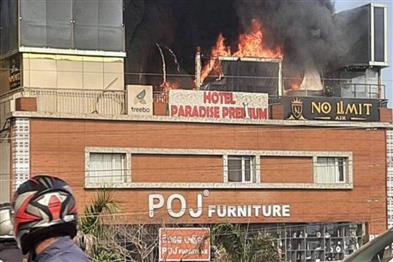 Odisha News:Bhubaneswar-Bar-Blaze-Sparks-Fire-Safety-Panic