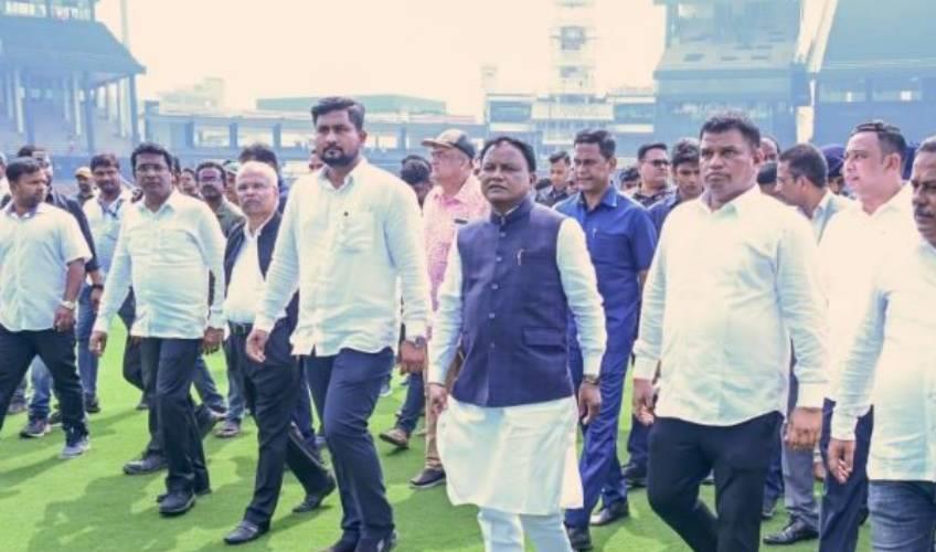 Odisha News:CM-Mohan-Majhi-Reviews-Preparations-for-India-England-ODI-Match-at-Barabati-Stadium