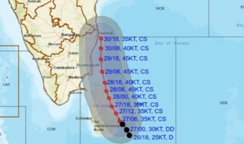 Odisha News:Cyclone-Ditwa-Forms-Over-Bay-of-Bengal-Threatens-Tamil-Nadu-Coast