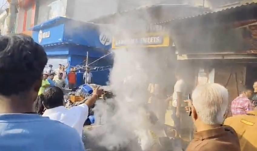 Odisha News:Devastating-Fire-Rips-Through-Shoe-Shop-in-Rayagada-Leaves-Owner-in-Shambles