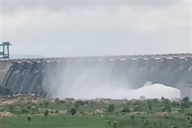 Odisha News:Hirakud-Dam-Releases-First-Floodwater-of-the-Season