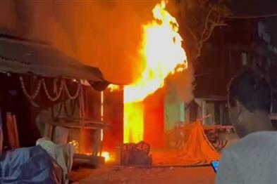 Odisha News:Midnight-Blaze-₹5-Lakh-Gutted-in-Balasore-Warehouse-Fire