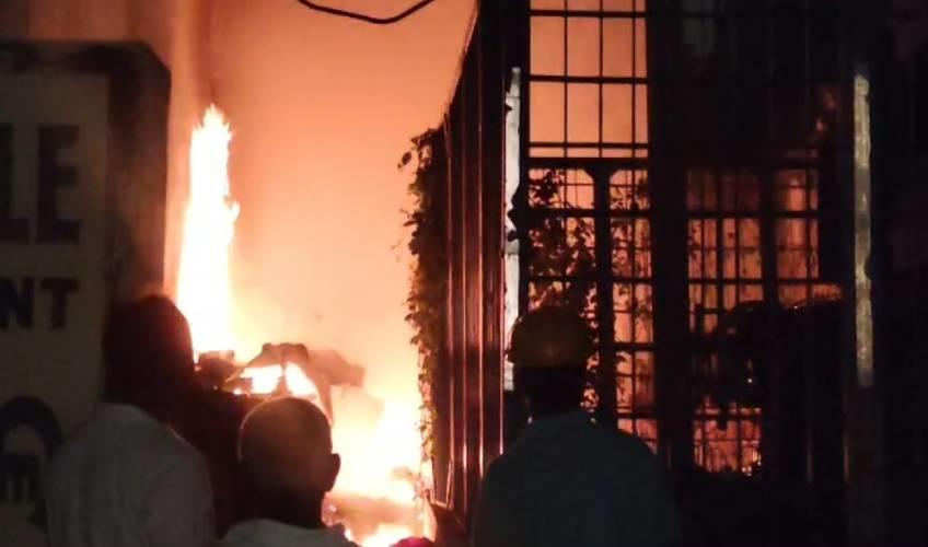 Odisha News:Midnight-Inferno-Near-Shrimandir-Transformer-Gutted-in-Shridand