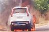 Odisha News:Narrow-Escape-Car-Engulfed-in-Flames-on-Balangir-Highway
