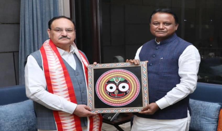 Odisha News:Odisha-CM-Majhi-Meets-JP-Nadda-on-Health-Infrastructure