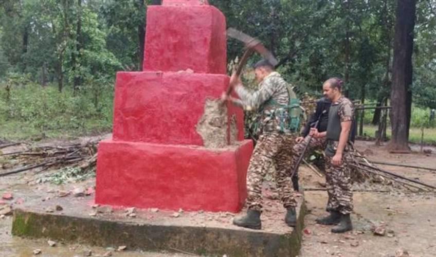 Odisha News:Red-Corridor-Retreat-Villagers-Raze-Maoist-Memorials-in-Malkangiri