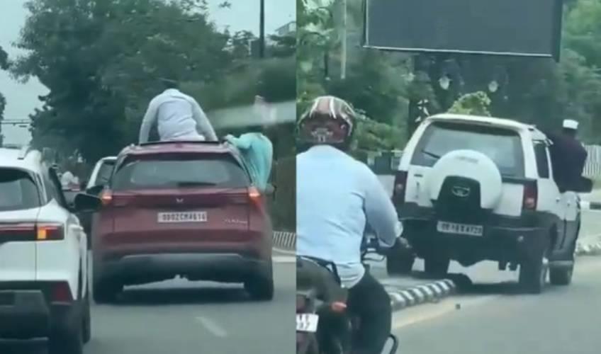 Odisha News:Road-Rage-In-Bhubaneswar-2-Vehicle-Seized-5-Arrested