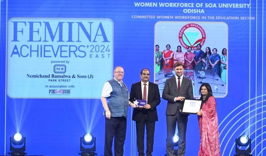 Odisha News:SOA-Women-Workforce-Honoured-With-FEMINA-Achievers-Award